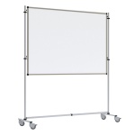 Fahrbare Klassenraumtafel, Stahl weiß, 120x170 cm HxB 